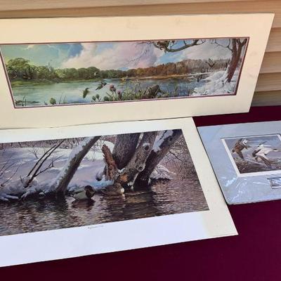 (3) Duck Related Numbered Prints
1984 - 510/999 Guy Coheleach ' Brightwaters Creek ' print (some spots along top left and right of edges...