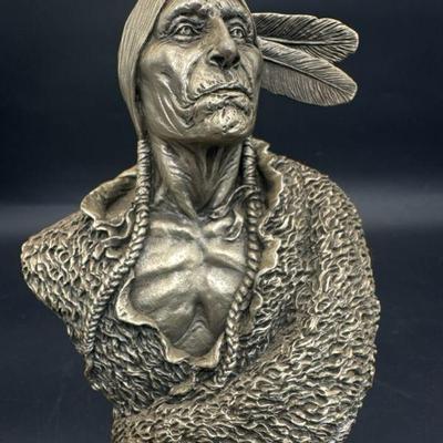 LE Old Storyteller Cheyenne Guardians Of The Plains Chilmark Fine Pewter Figurine
