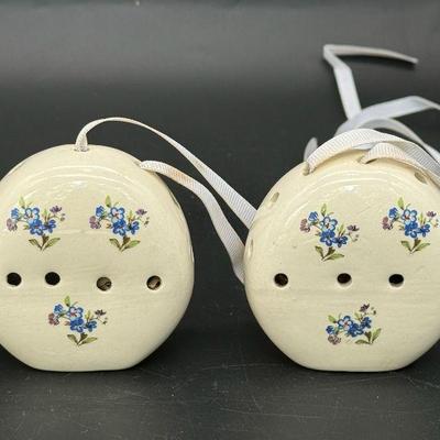 (2) Signed Vintage Hanging Pomanders
