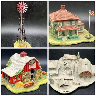 (4) Lowell Davis Buildings ft. Barn, Main House & Windmil
