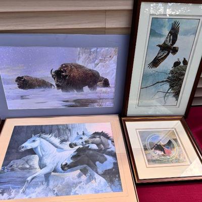 (4) Fernández Numbered Prints
1987 - 372/980 ' Faces of Winter ' in matte frame signed. 35.25x24
