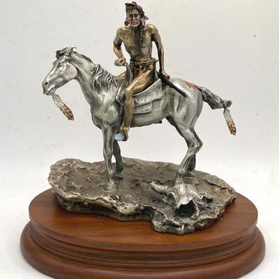 Vigil Inspired by Frederic Remington 1989 Chillmark Fine Pewter Sculpture
