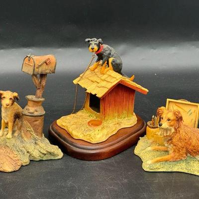 (3) Large Lowell Davis Limited Edition Figurines
