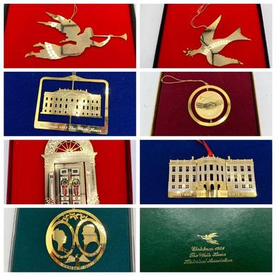 (7) 1981-1987 White House Historical Association Christmas Ornaments
