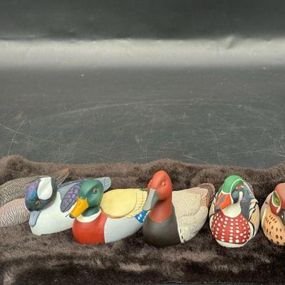 (6) Avon Collector Duck Series Figurines
