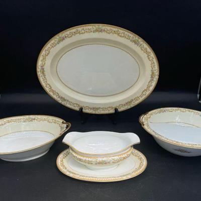 (4) Noritake Elvira Serving Dishes
