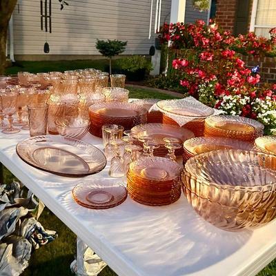 Arcoroc Luminarc Rosaline Pink Dishes and Drinking glasses....LOTS OF THESE!!! 