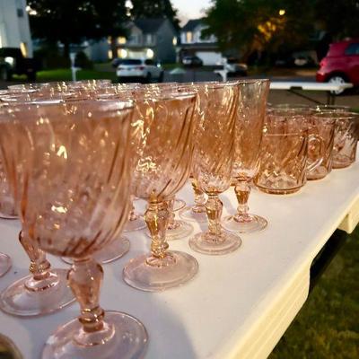Arcoroc Luminarc Rosaline Pink Dishes and Drinking glasses....LOTS OF THESE!!! 