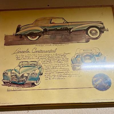 Vintage Poster: phototype Lincoln at factory 1939 (4 Pictures W/Frames)