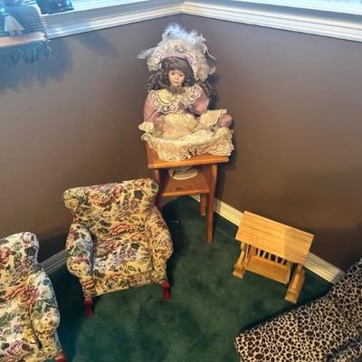 Porcelain Dolls/ Doll Furniture/ Doll Clothes 