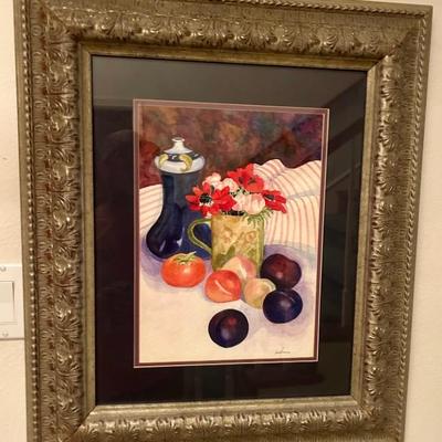 Vintage Fruit Still Life Painting 