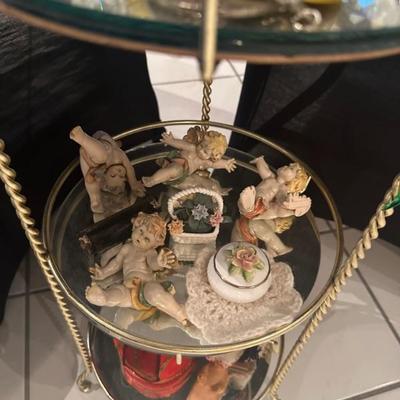 Vintage Fontanini Depose Italy Tumbling Cherub Angel Figurine Simonetti