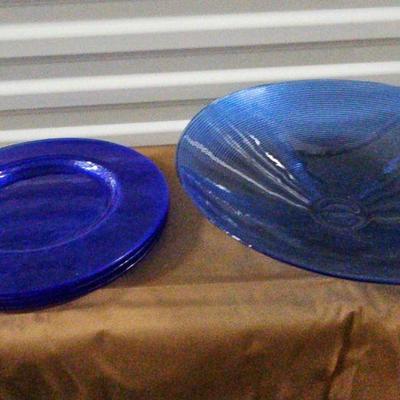 FTH172-Rare And Vintage Cobalt Blue Tableware