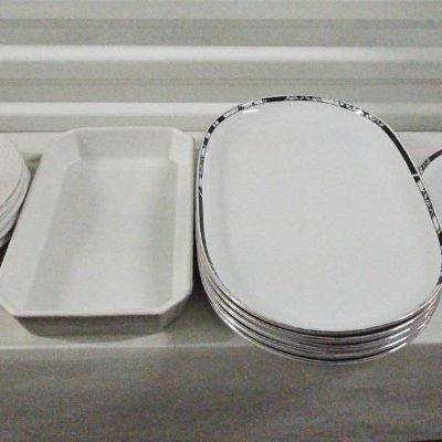 FTH127-Vintage European Made Plates And Serving Dishes