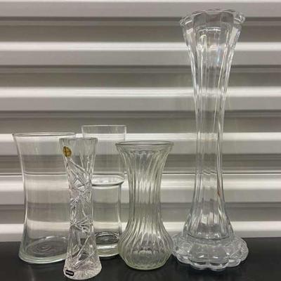 FTH335- Various Crystal & Glass Vases