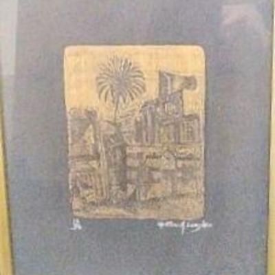 FTH158 - Heather A. Lumsden Signed and Numered Print "Mosque and Palm"