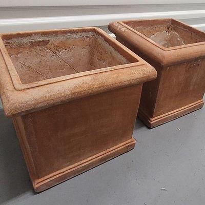 FTH134 - Pair of Vintage Terra Cotta Planter Boxes (sm.)