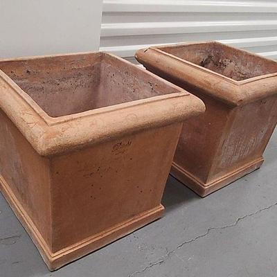 FTH133 - Pair of Terra Cotta Planter Boxes 