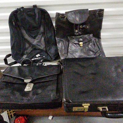 FTH151-Collection Of Black Briefcases And Backpacks