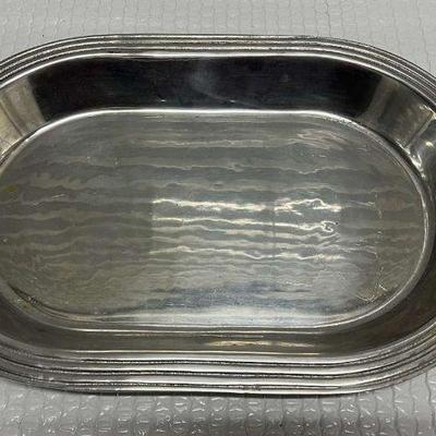 FTH221- Silver Tone Serving Platter Made In Mexico