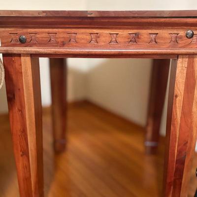 44. Custom-made end, solid wood end table good condition excellent condition $400.00 24x24