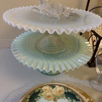 Beautiful Fenton cake plates