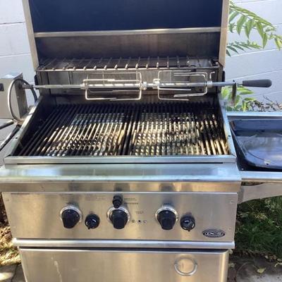 Grill and rotisserie with tank by DCS. 