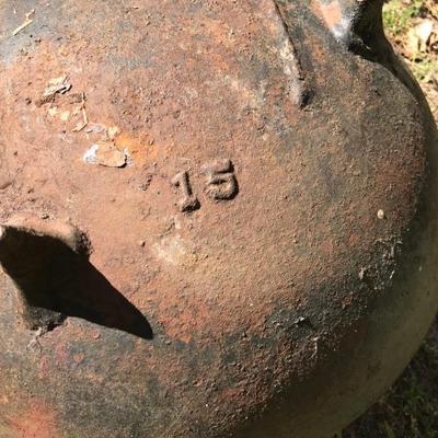 antique iron pot $300