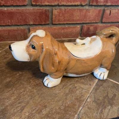 Ceramic cookie jar dachshund