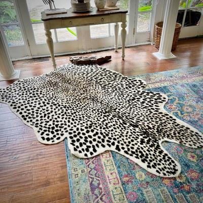 Faux cheetah rug