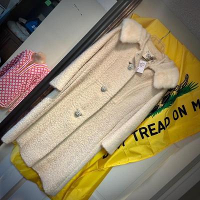 Vintage coat with rhinestone buttons