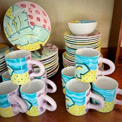 Vintage Italian tropical china by La Musa - 55+ pieces