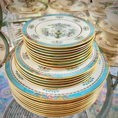Lenox "Blue Tree" china - 45 pieces