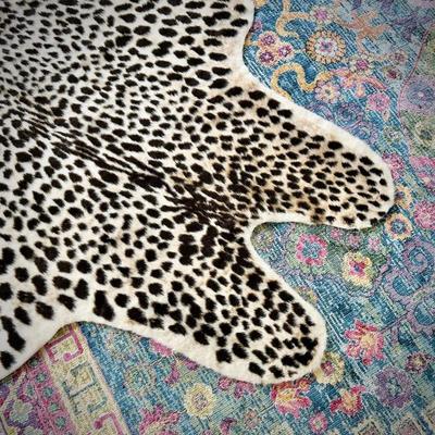 Faux cheetah rug
