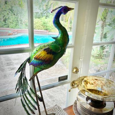 Metal peacock