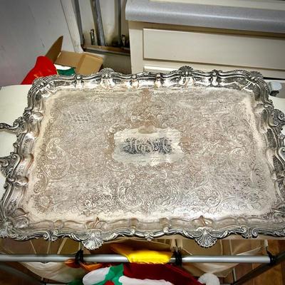 Vintage silverplate tray