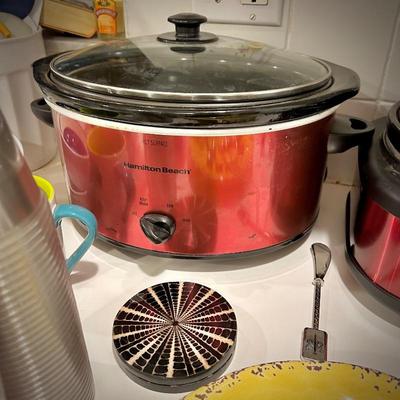 Red slow cooker