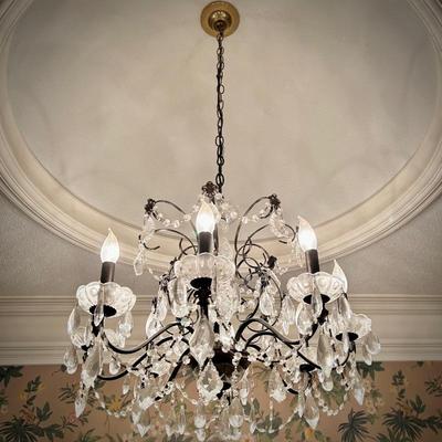 All light fixtures are for sale. Second of two chandeliers. This one is located in the Entry.