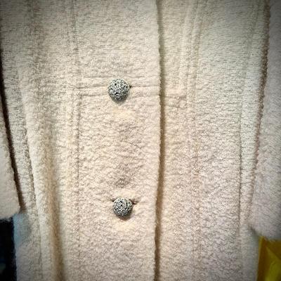 Vintage coat with rhinestone buttons