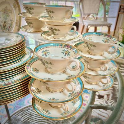 Lenox "Blue Tree" china - 45 pieces