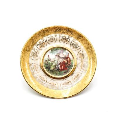 22K Gold Plated La Petite Fine China Plate