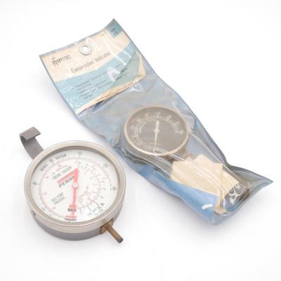 Penske Engine Vacuum Fuel Pump Pressure Gauge & Rimac Compression Indicator