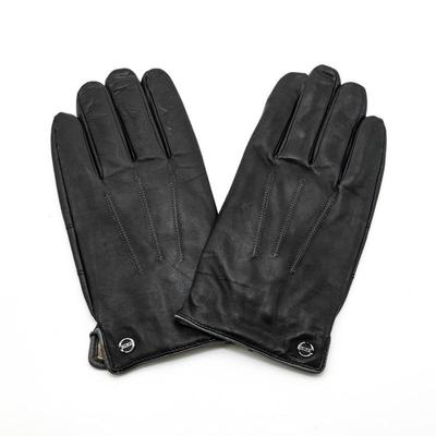 Elma Black Leather Gloves - New