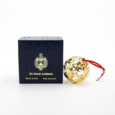 1996 U.S. Naval Academy 24K Gold Finish Christmas Ornament