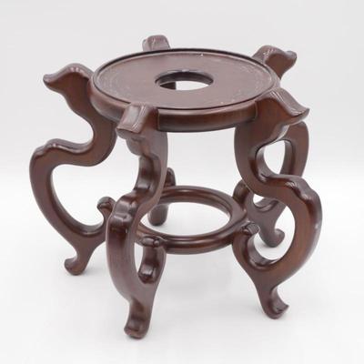 Large Rosewood Lacquered Display Stand