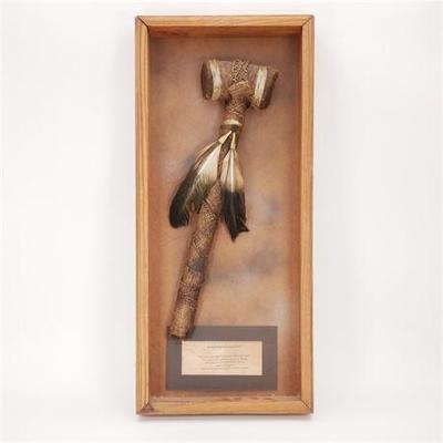 Native American Horn Dance Rattle Replica