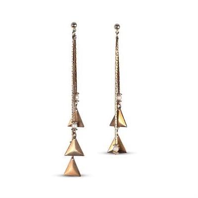 Lot 222   0 Bid(s)
Multi Strand Triangle Dangle Earrings