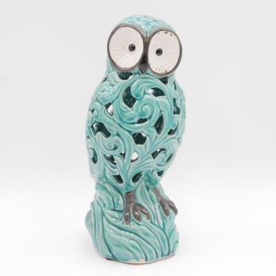 Ceramic Turquoise Owl Figurine