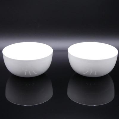 4 Pc Sur La Table Handcrafted Porcelain Serving Plates & Bowls Set
