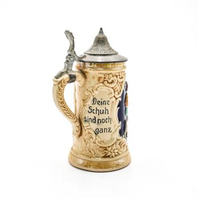 1960's Lidded German Beer Stein